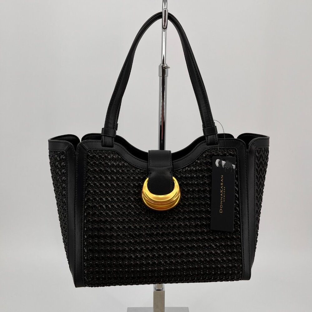 Donna Karan Black Tote with Gold Accent
